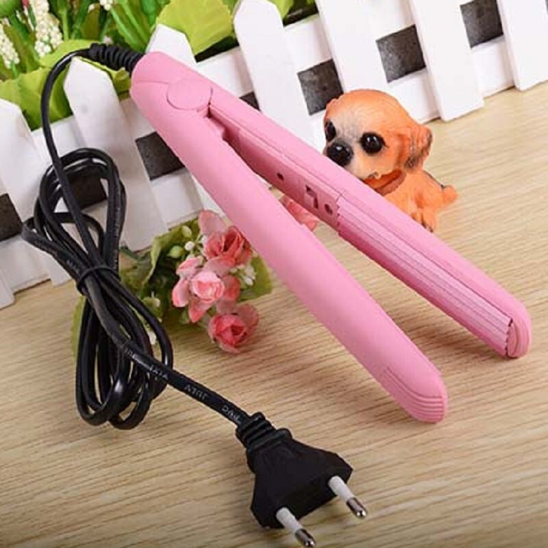 Mini Pink Corrugated Curling Hair Chapinha Hair Straightener Crimper Fluffy Small Waves Hair Curlers Curling Irons Styling Tools