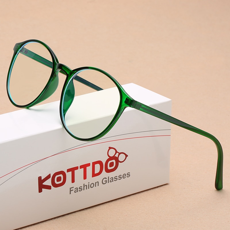 Lunettes rondes en plastique pour femmes, Anti-lumière bleue, pour myopie, Vintage, Tr90, monture optique, pour ordinateur