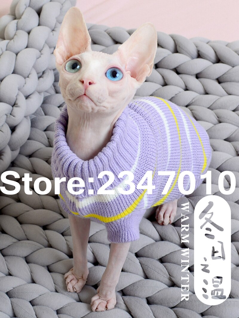 [mpk kæledyr] sphynx sweater, tøj til hårløse katte, hættetrøjer til katte til katte, tøj til katte, små hundetøj