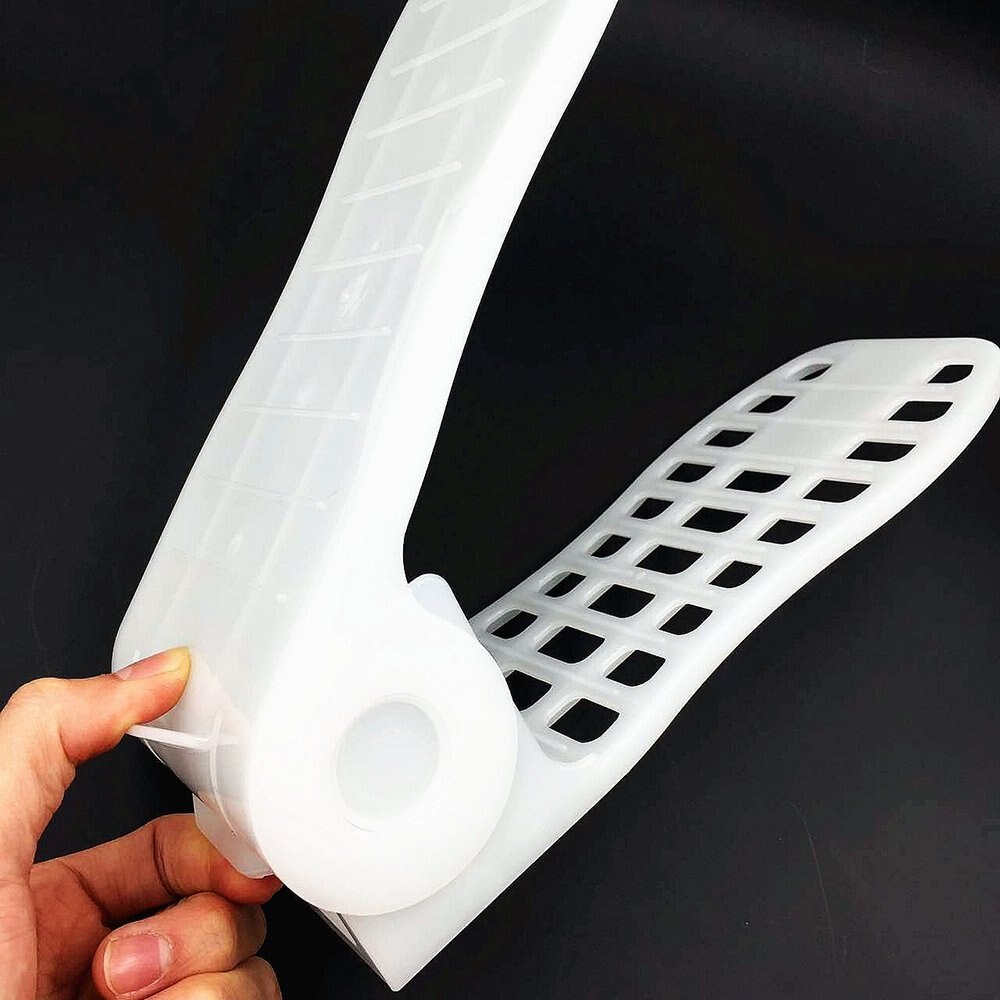 Adjustable Shoe Storage Space Rack Saver Organizer - 2 Pack (White) the Living Room and Bathroom Utility Rack