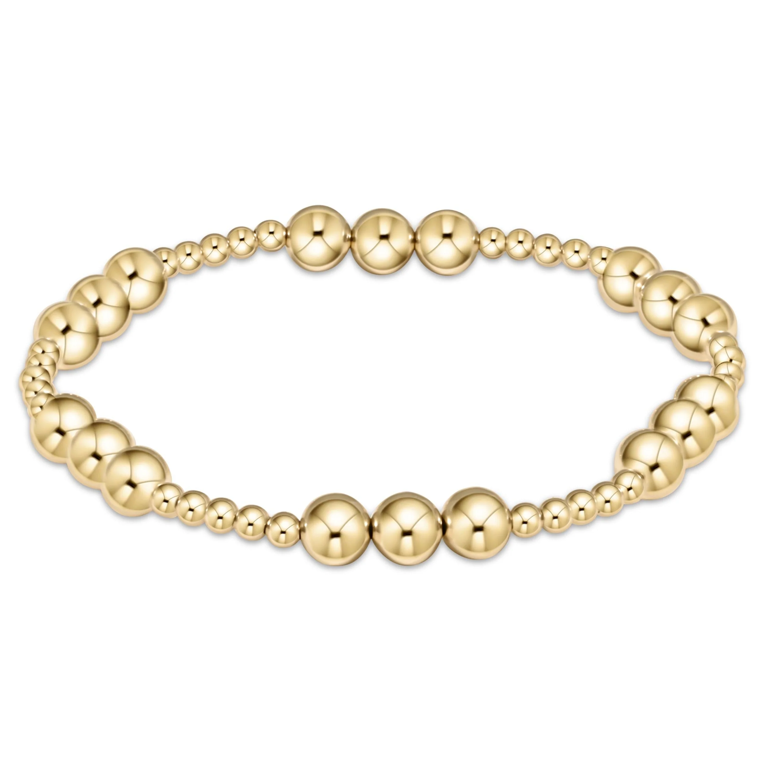Kkbead 18 k banhado a ouro pulseira frisada pulseiras para mulheres jóias à prova dwaterproof água estiramento pulseras mujer femme: Cor dourada amarelo claro