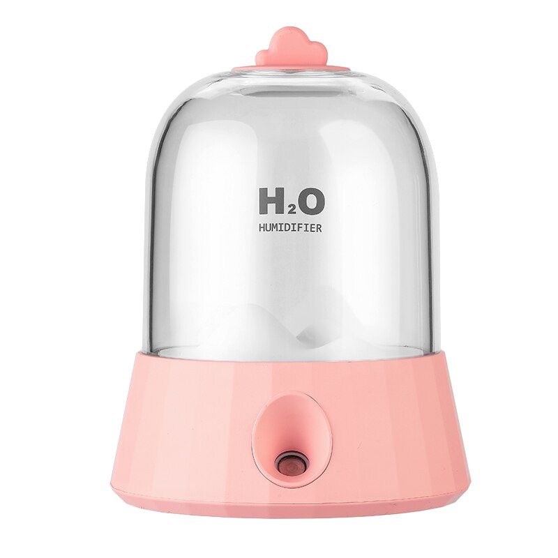 2000mAh Akku Luftbefeuchter Drahtlose Tragbare Reise USB Wasser Diffusor Ultraschall-luftbefeuchter mit Lampe für: Rosa