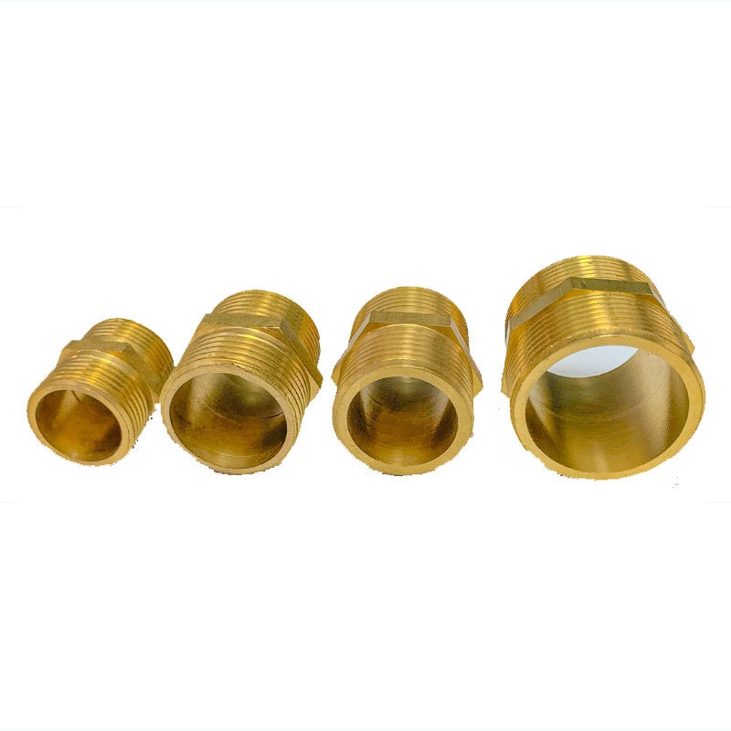 1/8 " 1/4 " 3/8 " 1/2 " 3/4 " 1 " udvendigt gevind messingrør lige reducerende nippelfittings messing hurtigadaptere konnektorer