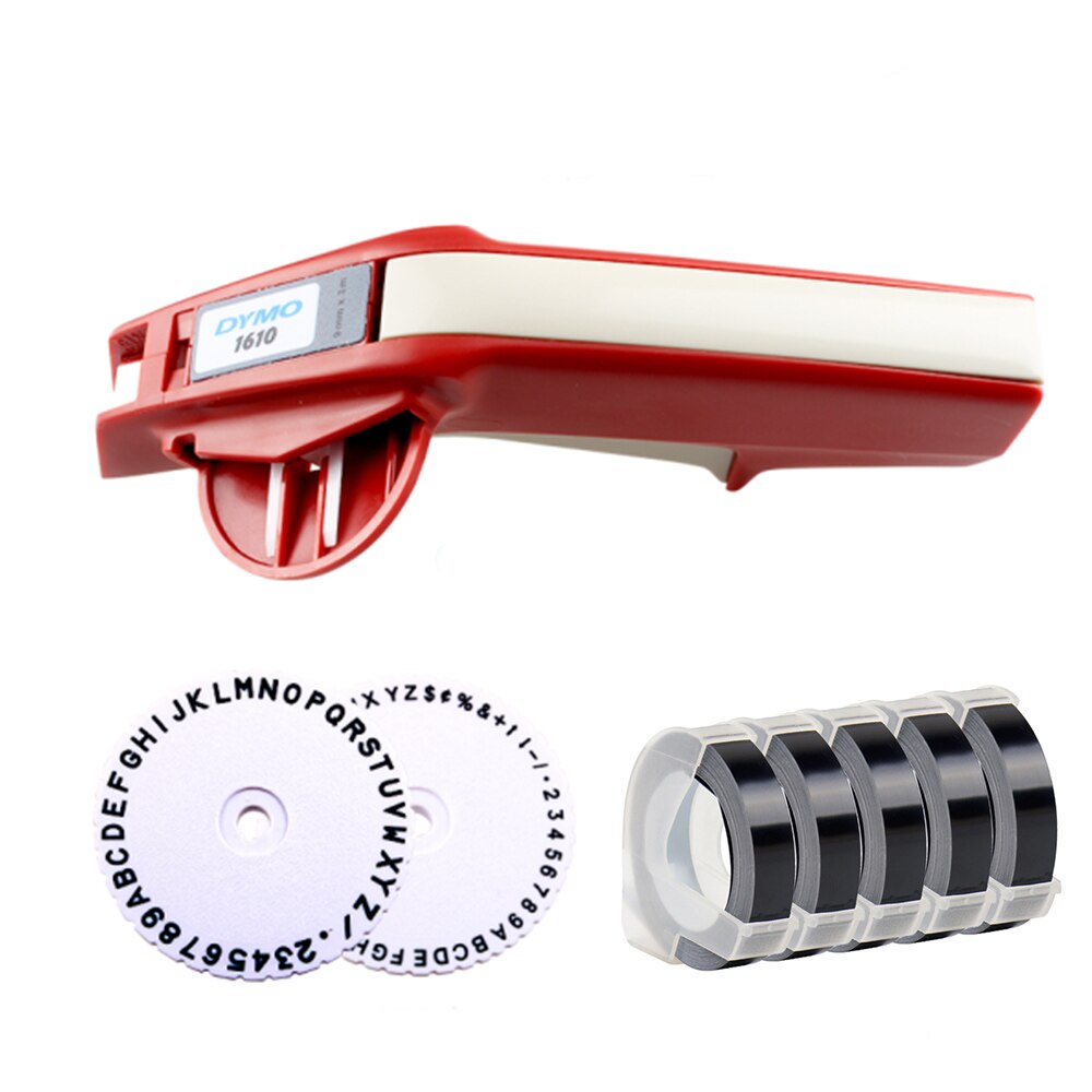 Dymo Embossing Label Maker 1610 Draagbare Printer Schrijfmachine Met 3D Embossing Tape Voor Dymo Organisator Xpress Label Maker Handleiding