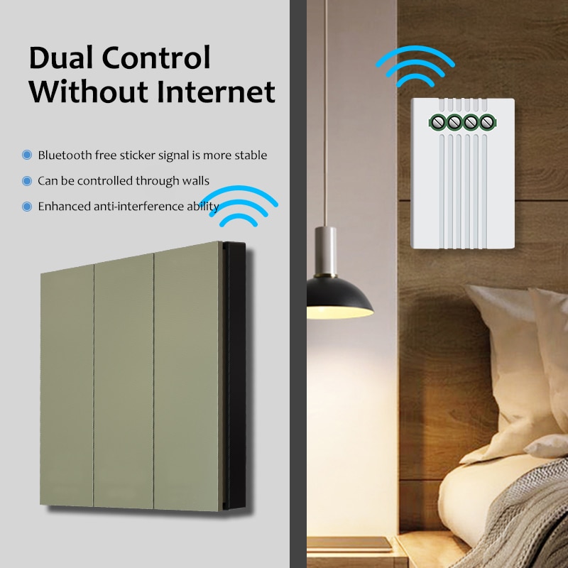 Xiaomi Mijia APP Smart Bluetooth Mesh On-Off device Smart Remote Control Light Switch No Line Modification With Timing Function