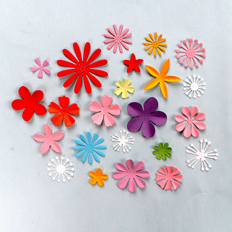 DUOFEN METAL CUTTING DIES small flowers set embossing stencil DIY Scrapbook Paper Album