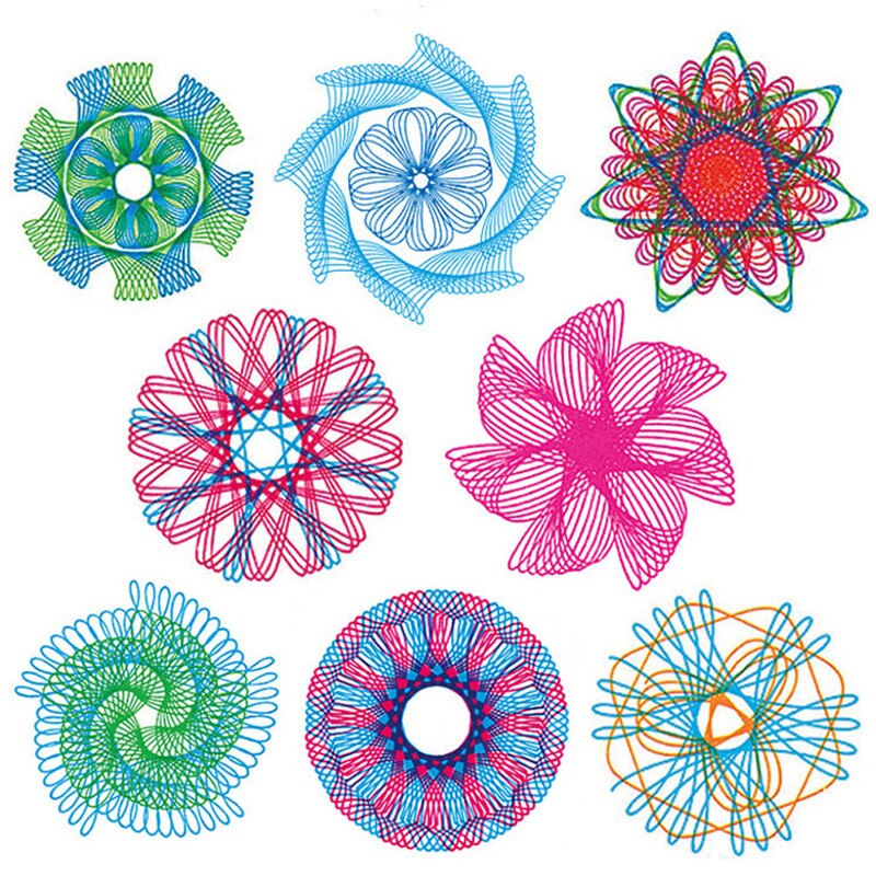 22pcs Spirograph Variety Flower Ruler Set Interlocking Gears Wheel Spirograph Painting Drawing Educational Toy