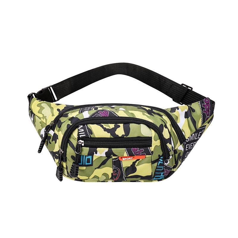 Moda spalla marsupi amanti Camouflage marsupio alpinismo all'aperto Messenger Bag tempo libero Versatile colore Trend Bag: yellow