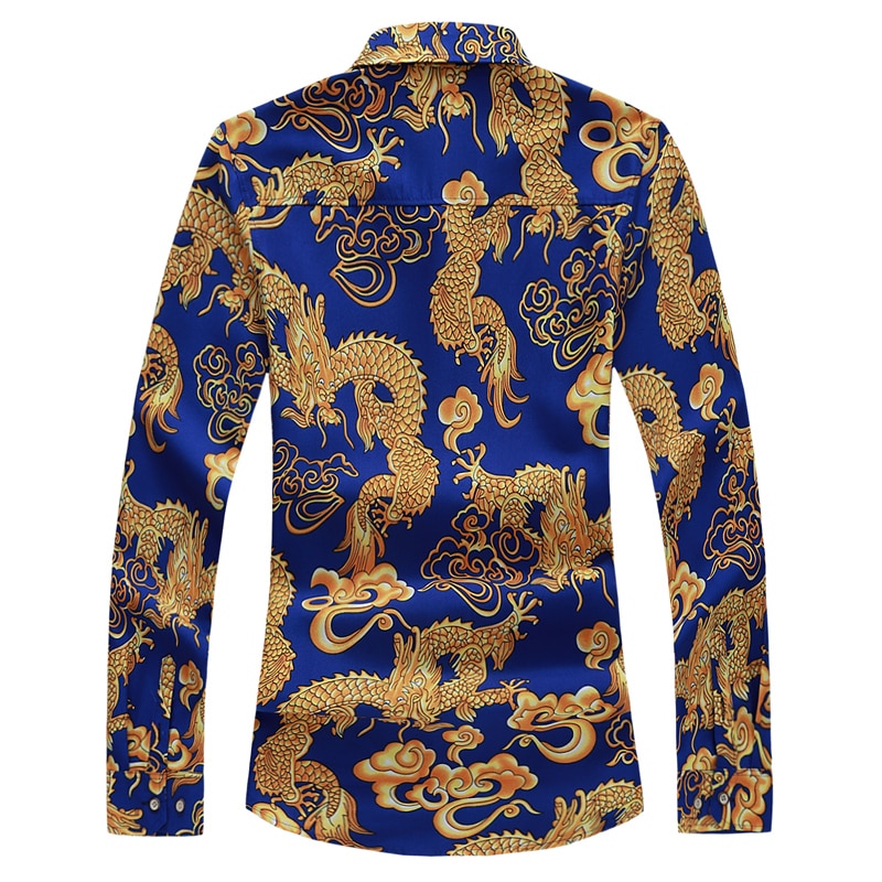 2022 herbst Frühling Kleidung Chinesischen Drachen Hemd Männer Lange Ärmel Bluse Große Größe 6XL 7XL Drucken hawaiisch Strand lässig Für mann