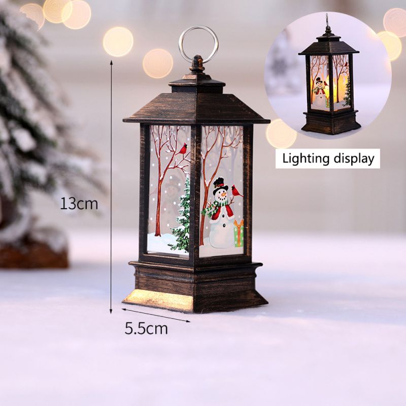 Velas de luz LED de té jaulas ElkLED vela de Navidad con soporte Santa candelero Navidad LED simulación Luz Decoración