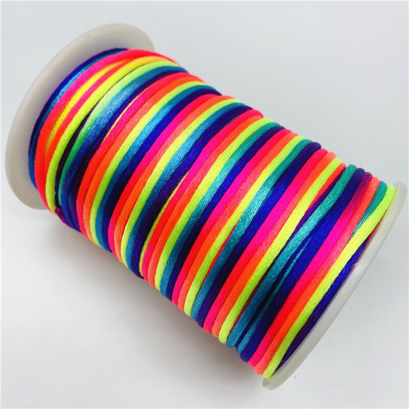 5yards 2,5mm Bunte Schnur Seil Gewinde Chinesischen Knoten Macrame Schnur Armband Geflochtene String DIY Quasten Perlen Für Shamballa