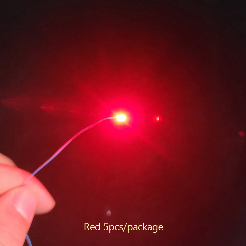 verdrahtet LED Smd 1206 3v LED Lampe Modelle Zug Vor-gelötet Mikro Litz für Zug Eisenbahn Landscapehobby Modell Bausatz Eisenbahn Beleuchtung: 1206rot