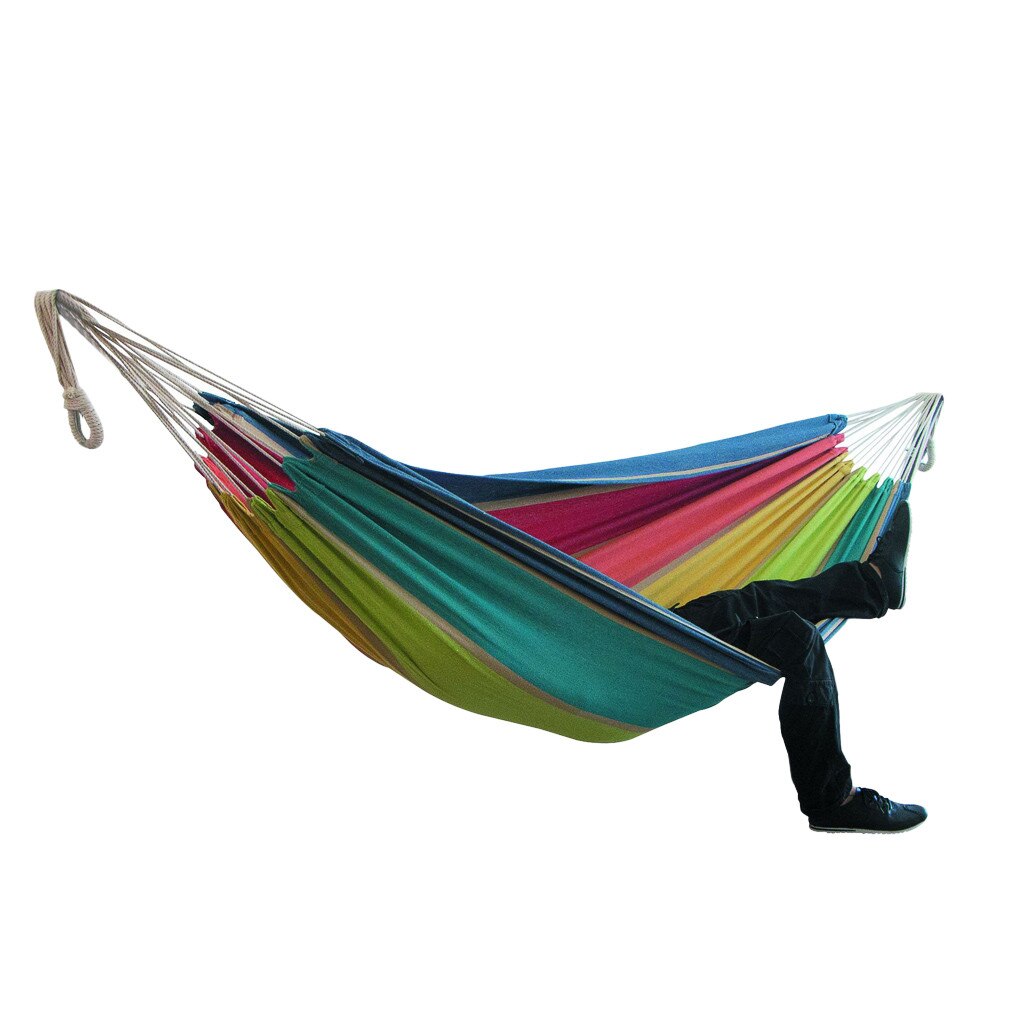 Indoor Comfort Durability Yard Striped Hanging Chair Large Chair Hammocks Hanging Chair Thick Canvas Stripe Bed Garden Hammock: F
