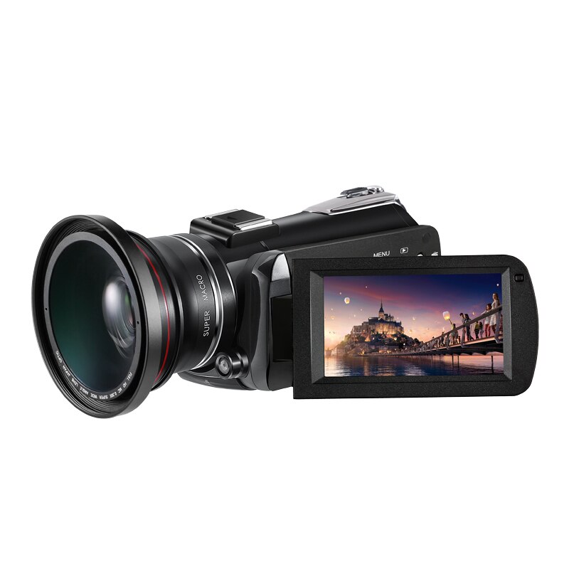 Ordro vidvinkelobjektiv til 4k videokameraer 1080p fuld hd kamera 37mm 0.39x objektiv med makro del videooptagelse