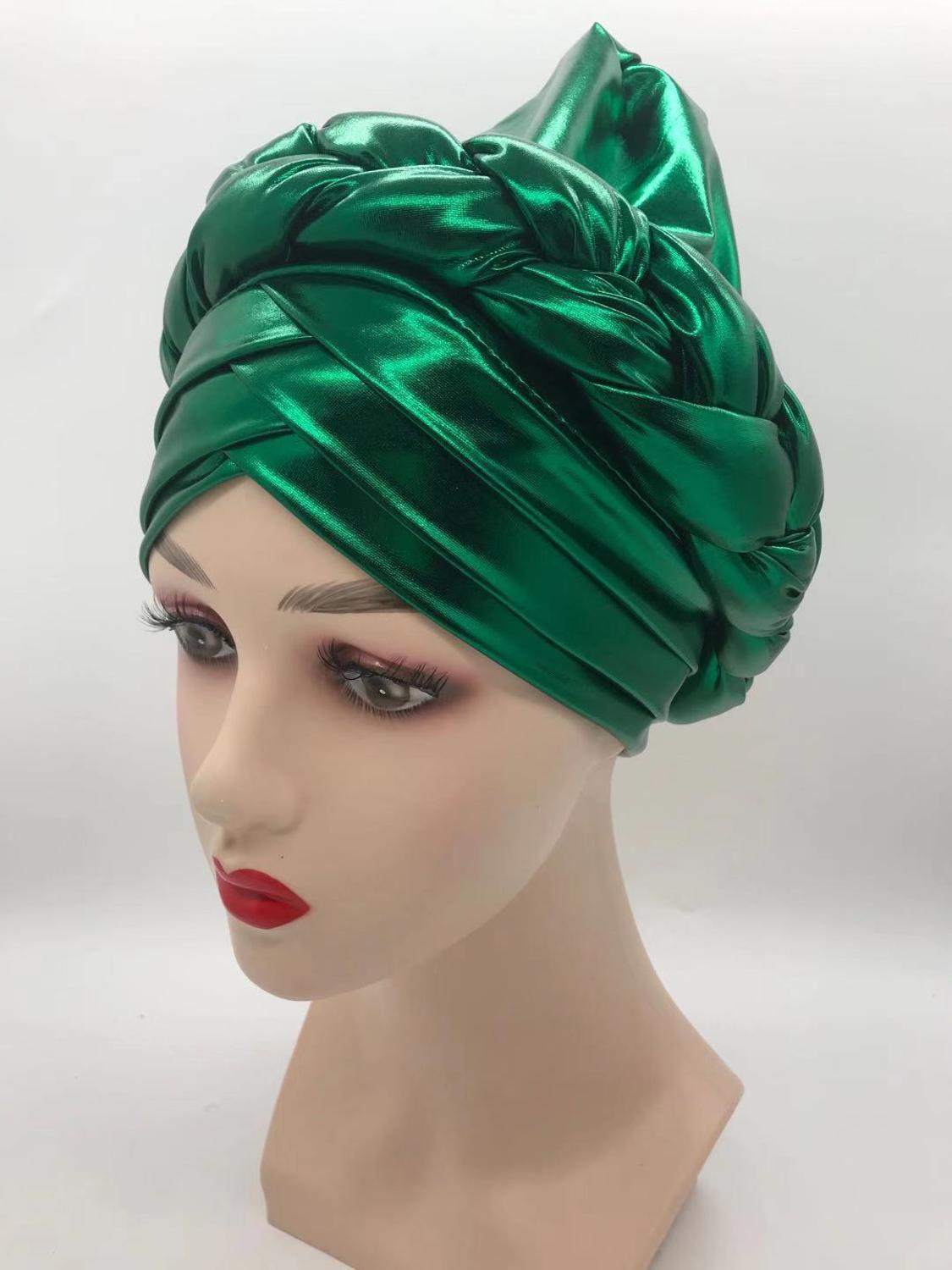 latest aso oke auto gele headtie Already Handmade african Cap Nigerian Wedding Gele women braid turbans Ladies head wraps: 3