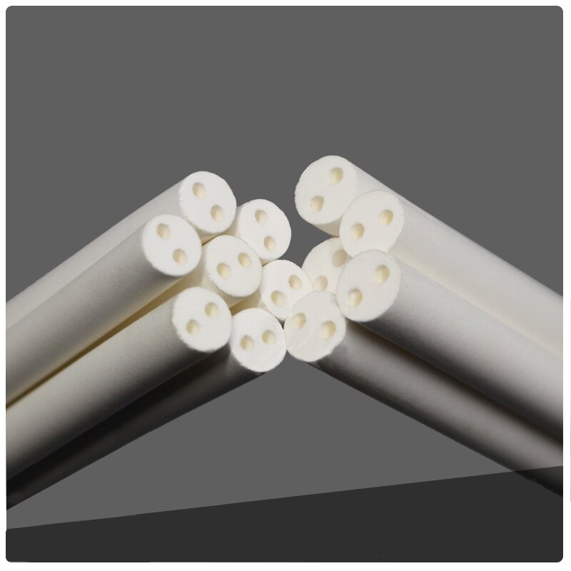 Ceramic tube Thermocouple temperature sensor Protective tube High temperature 1900 degrees With 2 inner hole