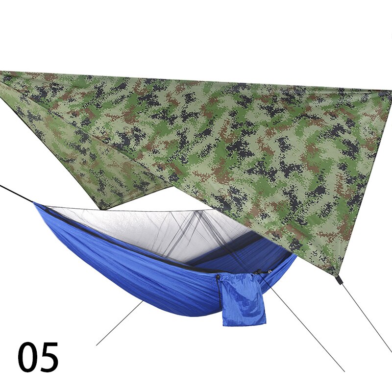 1pcs outdoor camping nylon parachute cloth automatic quick-opening mosquito net hammock canopy set sky tent S7B0983: 5