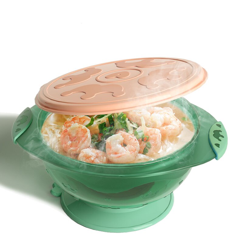 Bébé Paille Bol à Soupe Avec Couvercle Silicone Assiette Formation Complémentaire Bol de Nourriture Pour Bébé accès
