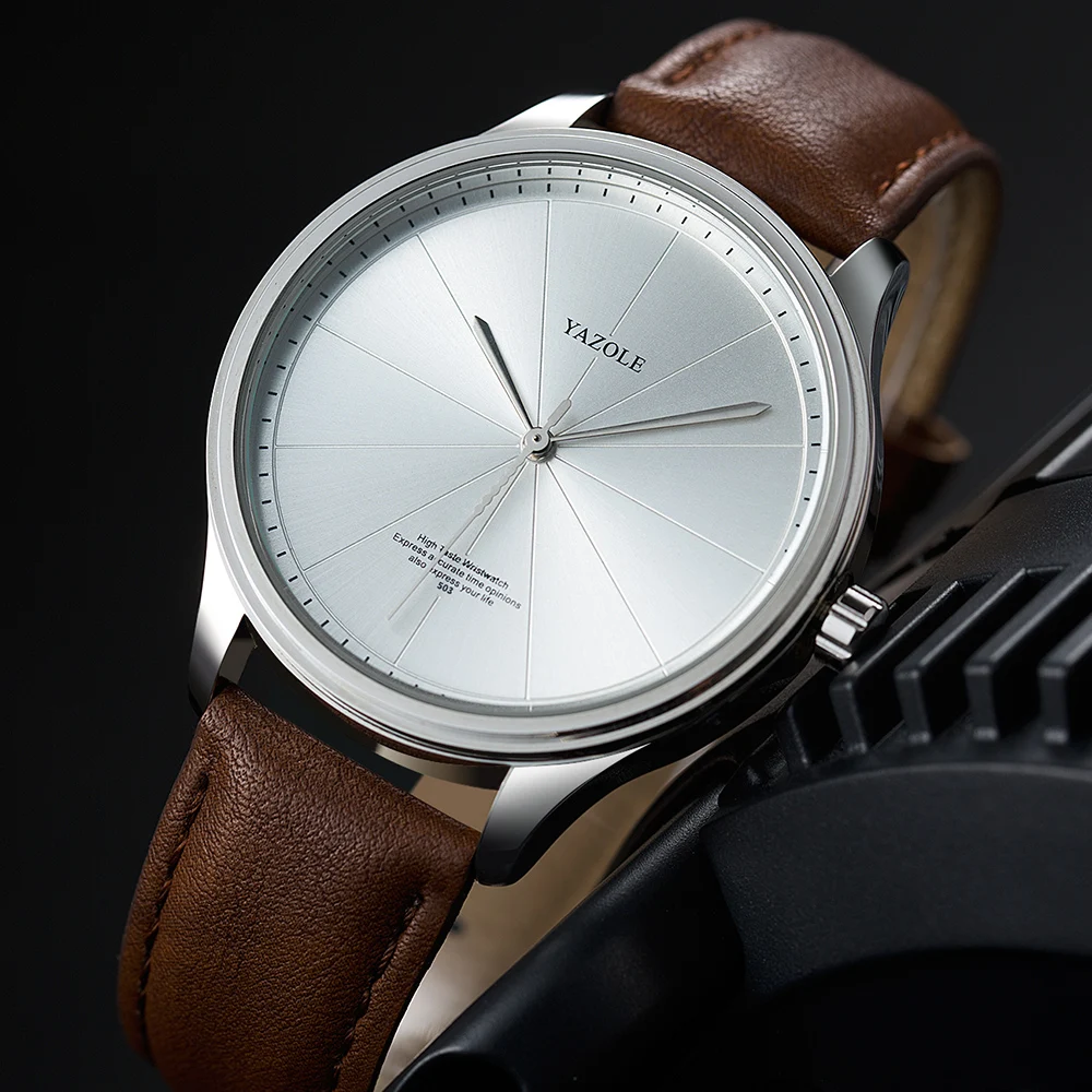 2025 heren quartz horloges casual mode zakelijke stijl polshorloge heren zwart bruin lederen band horloge Orologio Da Uomo