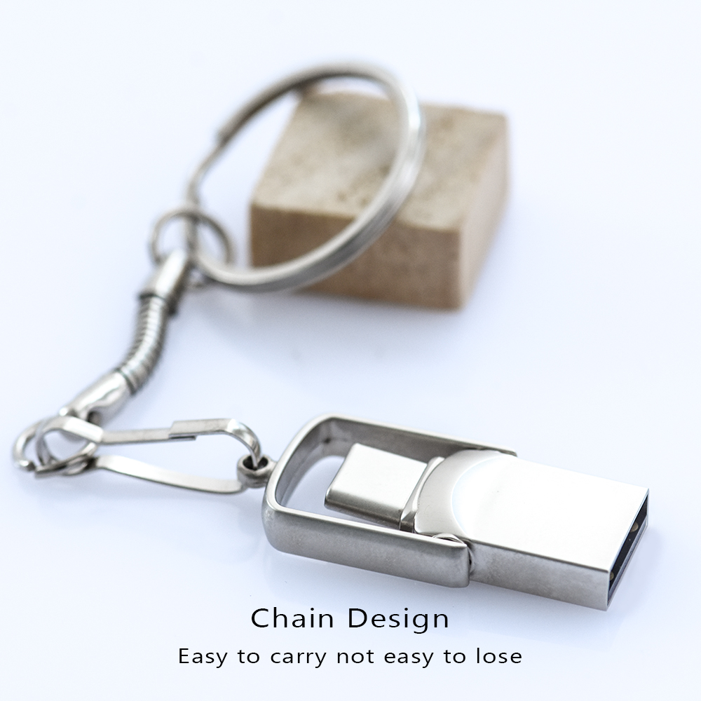 NOWOŚĆ Ultra Mini Pendrive USB 2.0 typu C 64 GB 128 GB Podwójna pamięć USB Pendrive 32 GB Kreatywne prezenty Biznesowy pendrive USB: 128 gb
