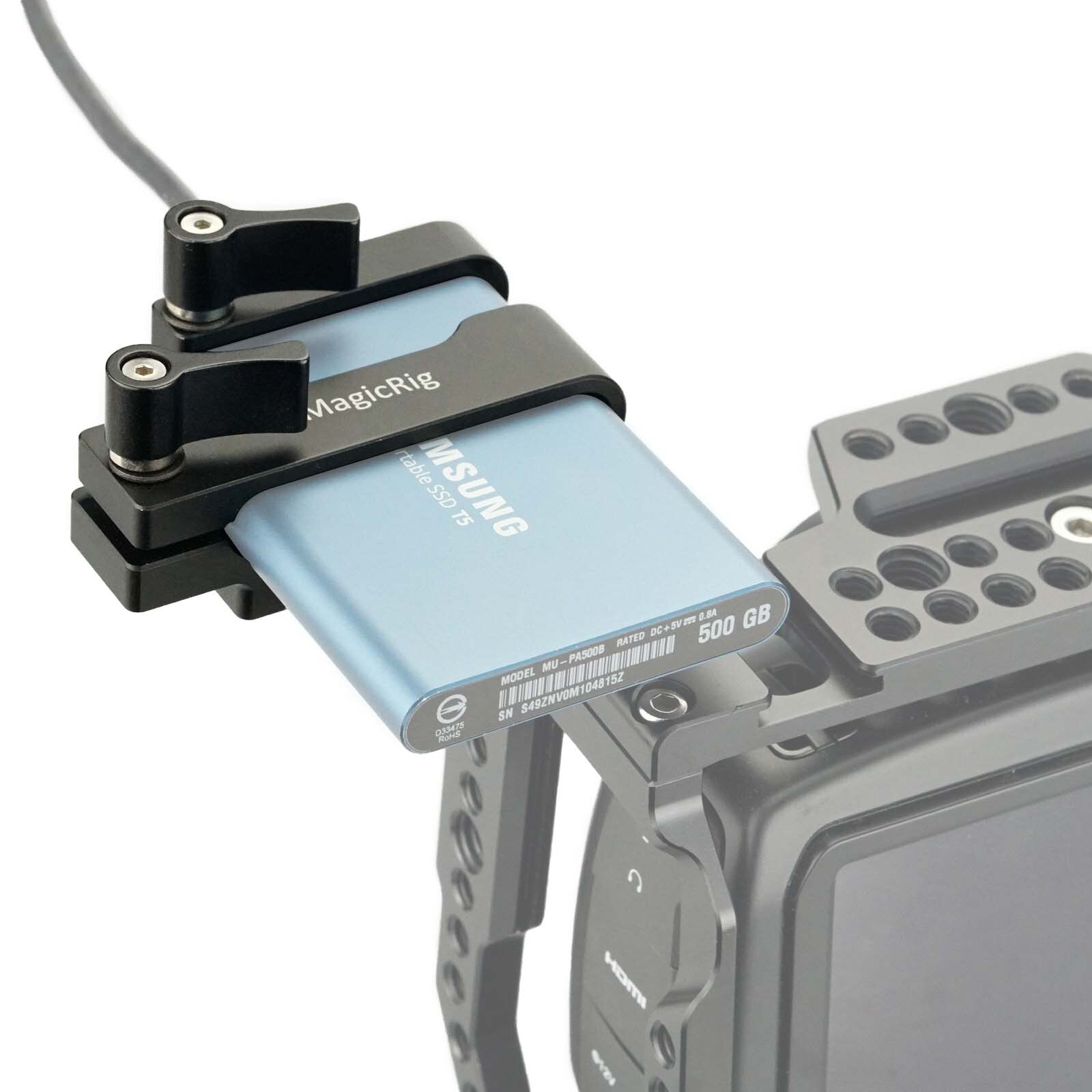 Supporto SSD MAGICRIG per morsetto scheda SSD Samsung T5, per gabbia MAGICRIG BMPCC 4K/6K, per Blackmagic design tasca cinema telecamera 4K/6K