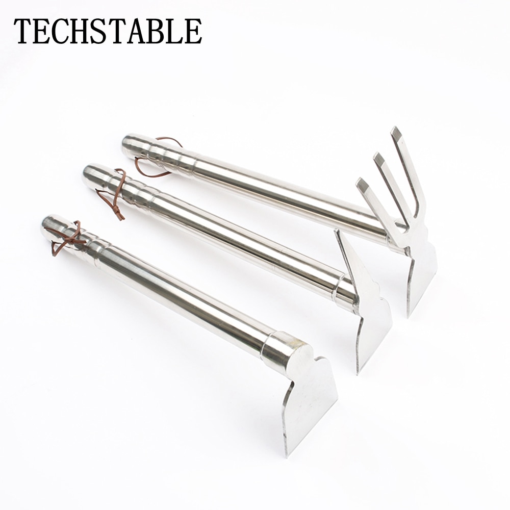 Outils de jardinage houe agricole poignée courte outils agricoles houes en acier inoxydable pelle râteau outils agricoles pelle pioche