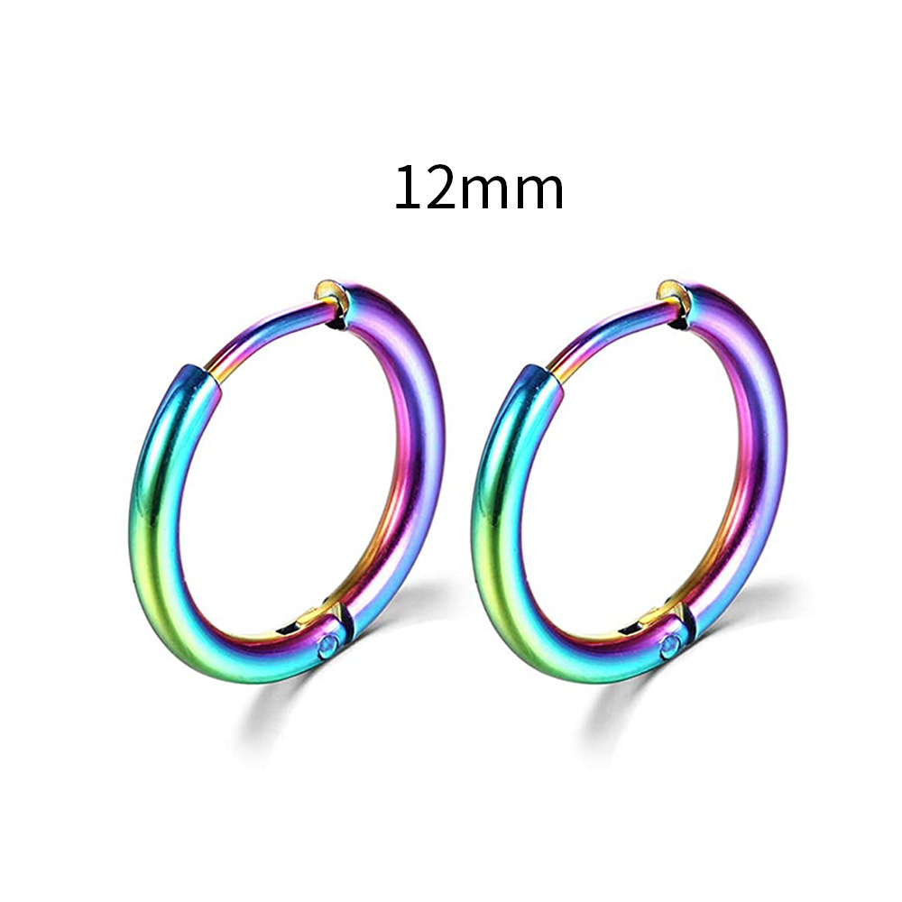 Simple Stainless Steel Small Hoop Earrings for Women Men Cartilage Ear Piercing Jewelry Pendientes Hombre Mujer