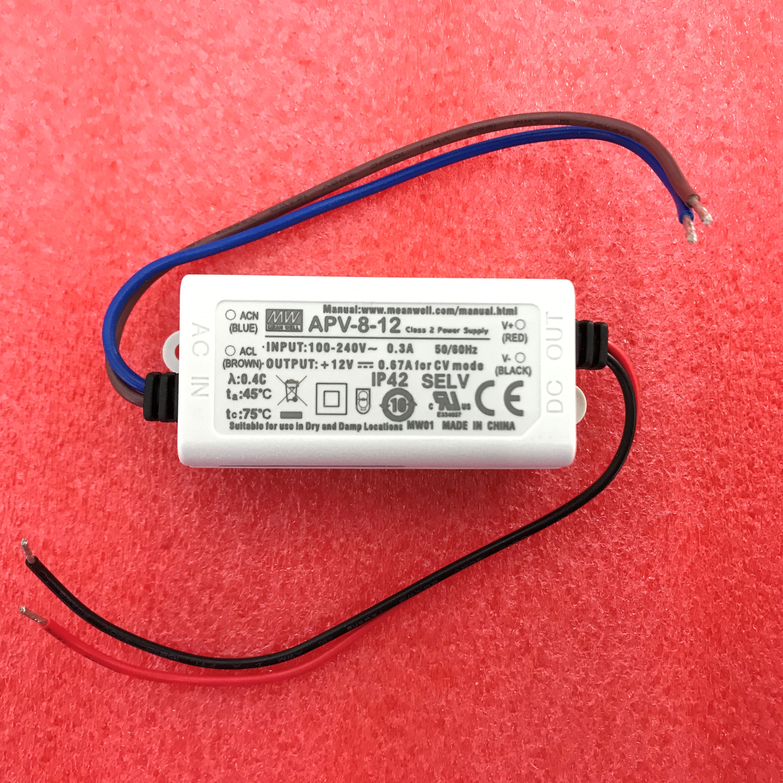meanwell power supply APV-8 APV-8-5 | 5V APV-8-12 | 12V APV-8-24 | 24V 8W Single Output Switching Power Supply