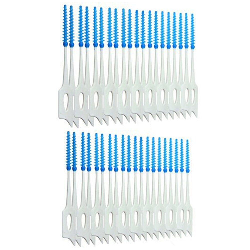 40Pcs Tanden Poetsen Spleet Tussen Tanden Tandenborstel Schoonmaken Tool Tanden Care Dental Interdentale Borstel