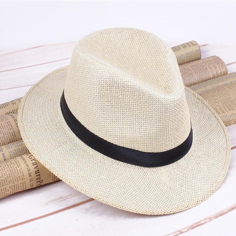 Mode Panama Hoed Zomer Zon Hoeden Voor Mannen En Womenbeach Stro Hoed Voor Mannen Uv-bescherming Cap chapeau Femme