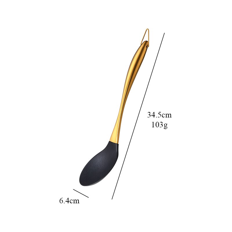 Set D'ustensiles De Cuisine En Silicone POPETPOP - Spatule, Louche, Passoire Et Spatule à Riz, Antiadhésif Et Résistant à La Chaleur