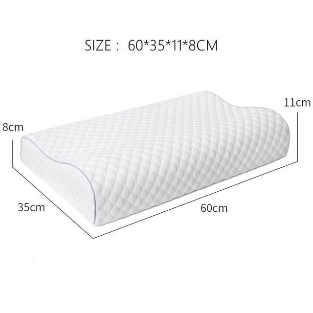 Memory Foam Beddengoed Kussen Voor Nekpijn Slapen Nek Bescherming Trage Rebound Gezondheid Cervicale Nek Met Kussensloop 60*35*11Cm: White Size 2