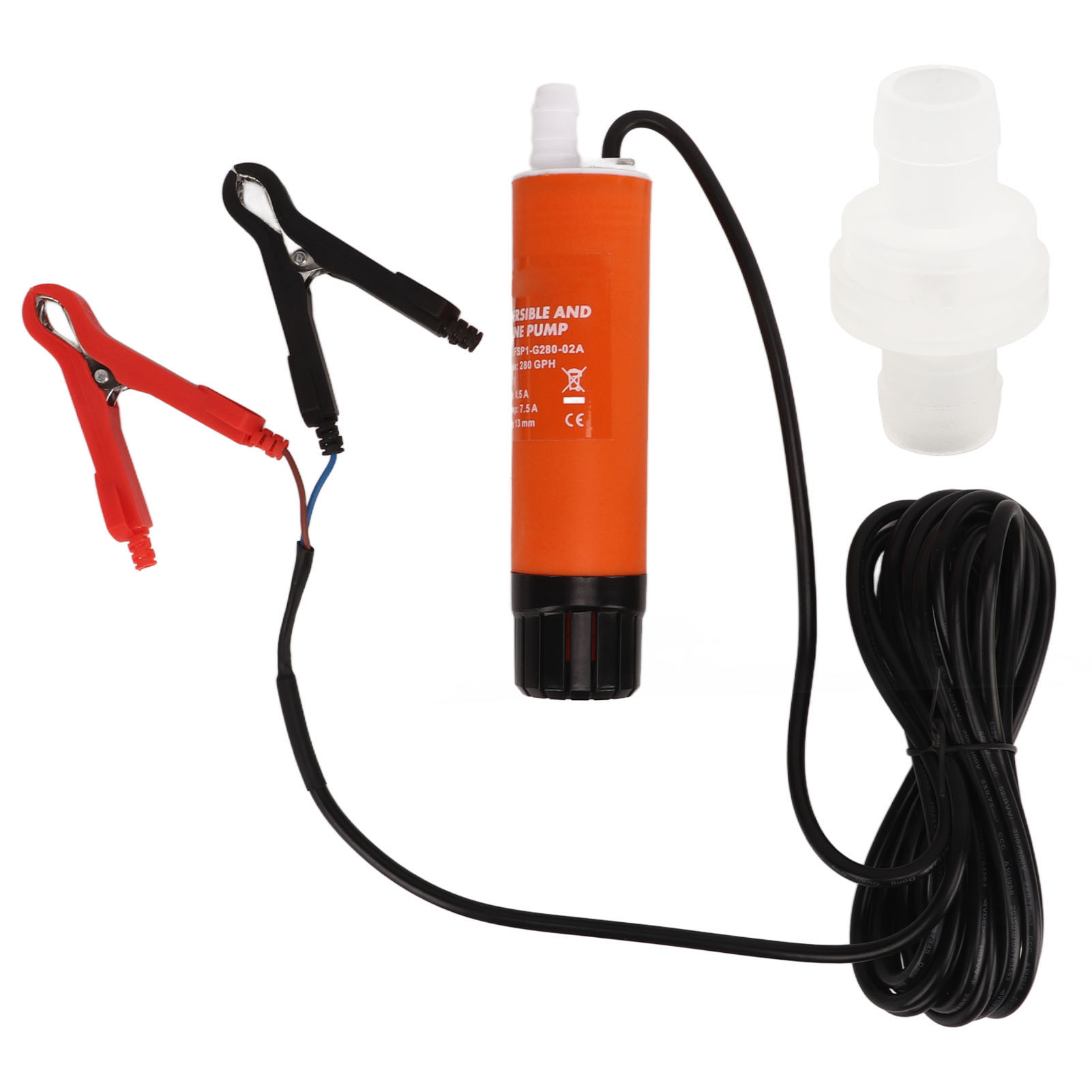 Transfer pump 12 v boat bilge pump 280 gph low noise portable inline submersible pump for rv yacht marine inline bilge pump: Default Title