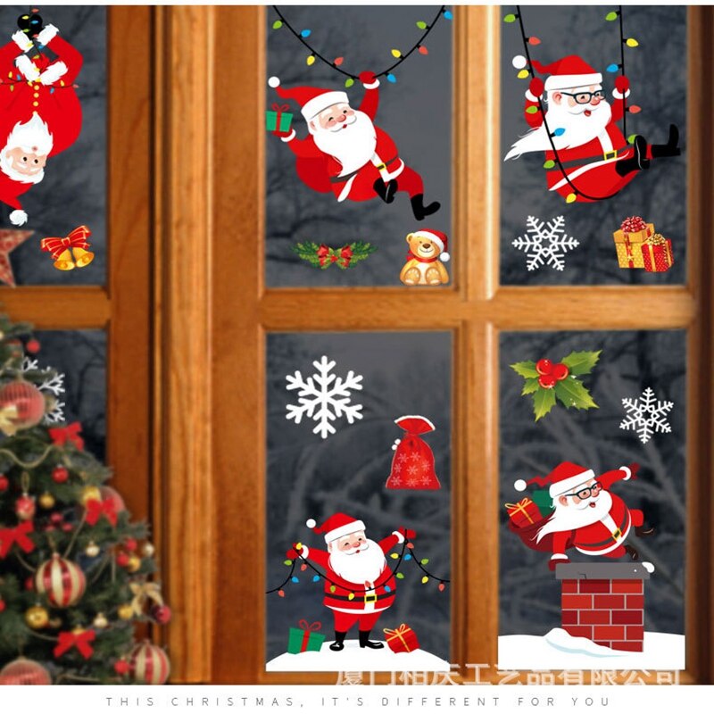 Weihnachten Fenster Aufkleber Fenster Klettern Santa Santa Aufkleber Super Santa Aufkleber Frohe Weihnachten Dekor Für Heimat