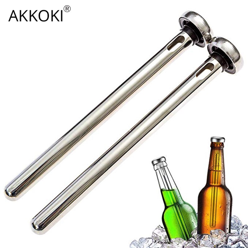 Bier Chillers Stok Drank Koeler Voor Flessen 2 Rvs Cooling Sticks Boxed Set Beer Voor Mannen Drank koud