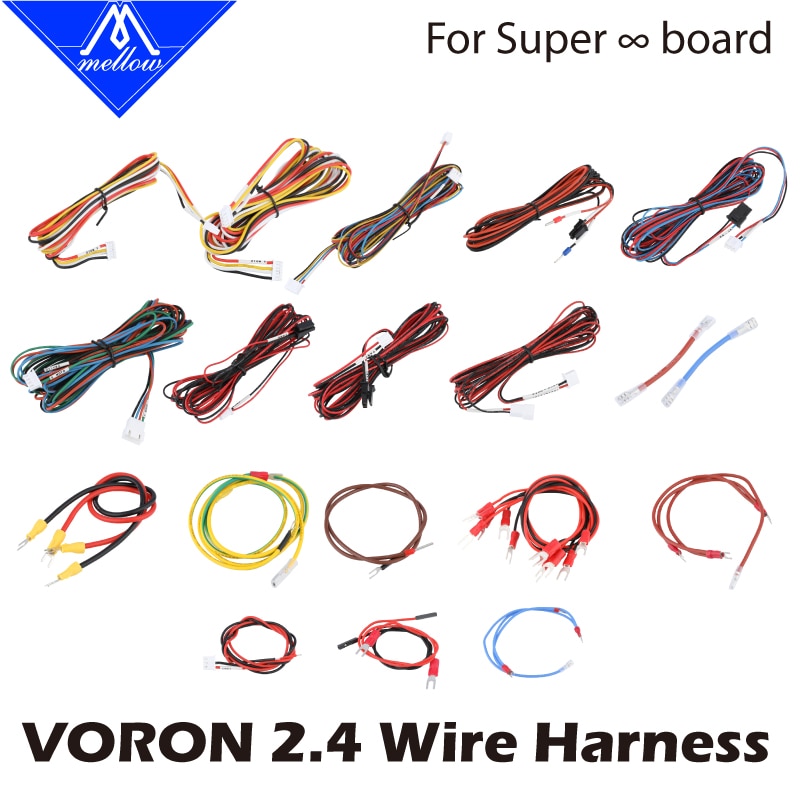 Mellow Super ∞ Kabelboom Voor Snel En Veilig Bouwen Van Voron 2.4 Trident 3D Printer(Z-As motor Kabel Niet Inbegrepen)