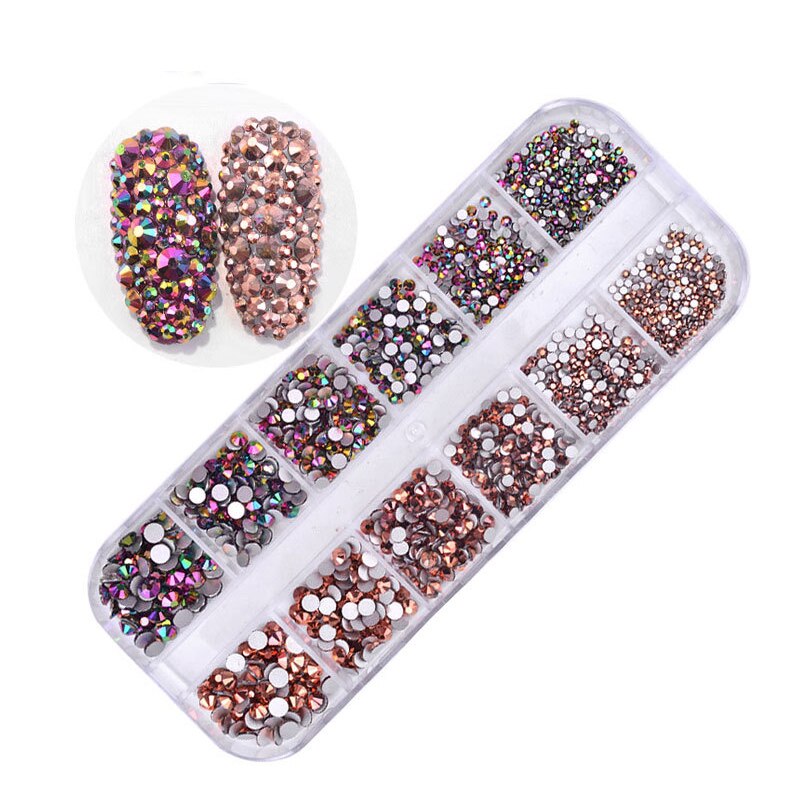 Gemengde Kleur Nail Rhinestones Stones Nail Art Decoraties Strass Decoratie 3D Manicure Steentjes Voor Nagels Art Accessoires: color 9