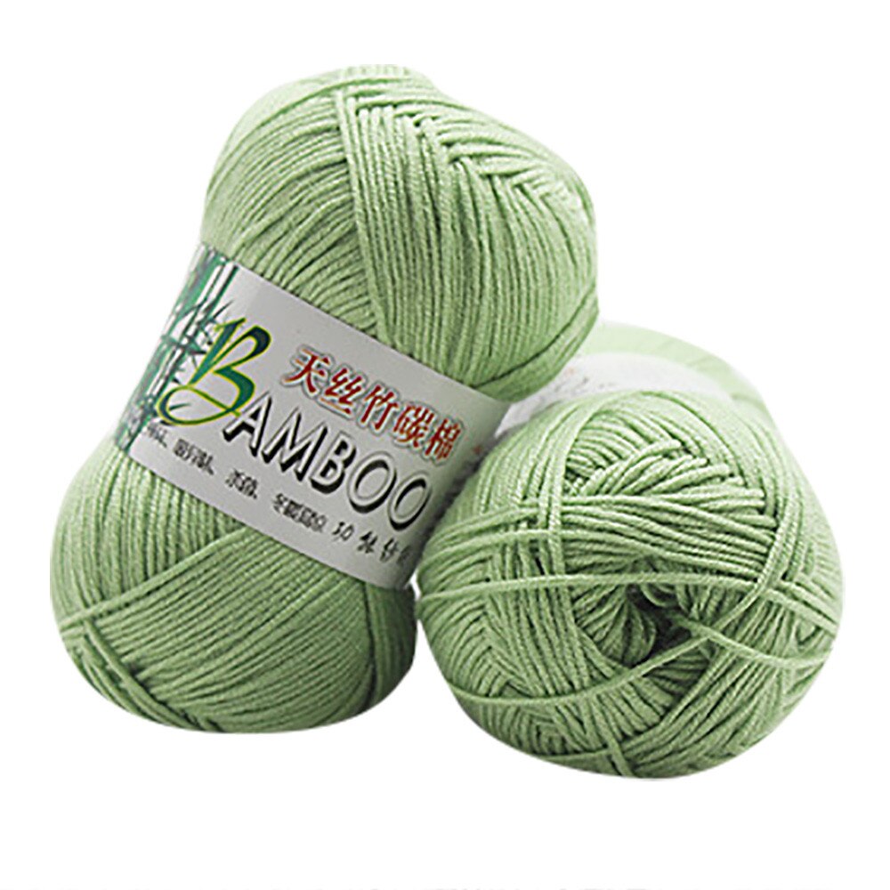 Bambou coton doux naturel tricot Crochet tricots laine fil doux pour tricoter à la main 30% coton 70% bambou Fiber 50g A20: D