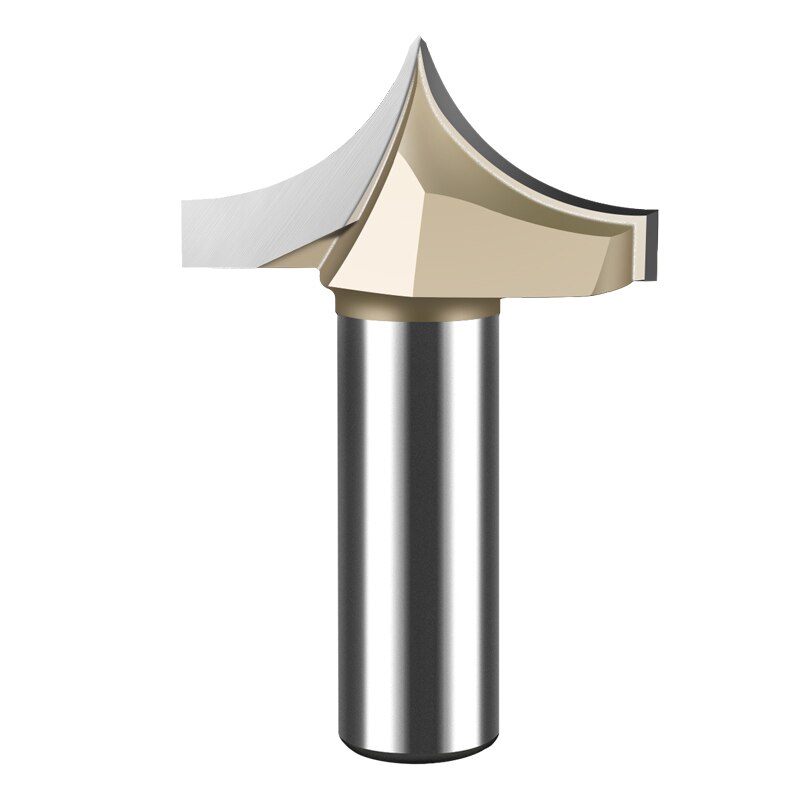 Herramienta de tallado de carpintería, punta de corte redonda, punta de carburo de tungsteno, broca enrutadora CNC para grabado en madera, vástago 1/2 1/4