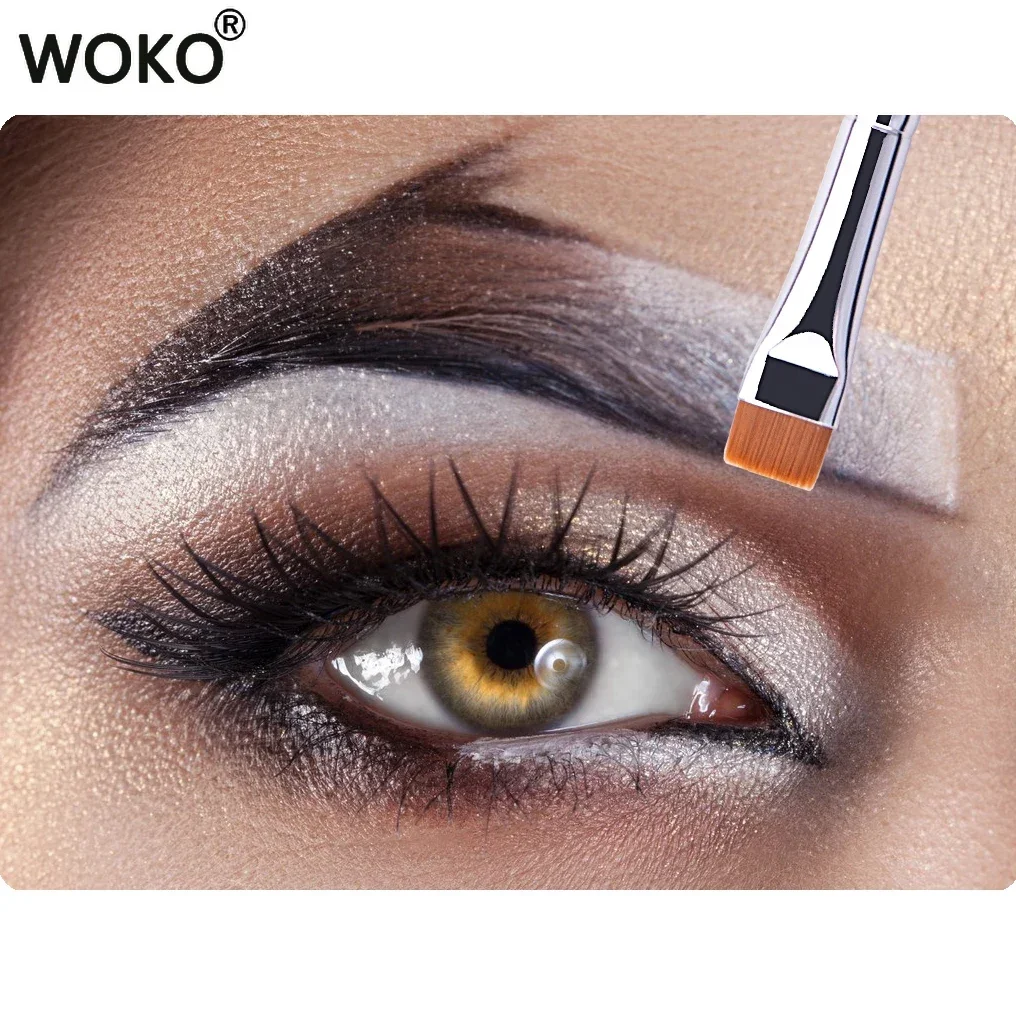 212 cepillo plano para cejas, pinceles de maquillaje para cejas ultrafinos, delineador plano, delineador de ojos fino, herramienta de cepillo de belleza para contorno de cejas