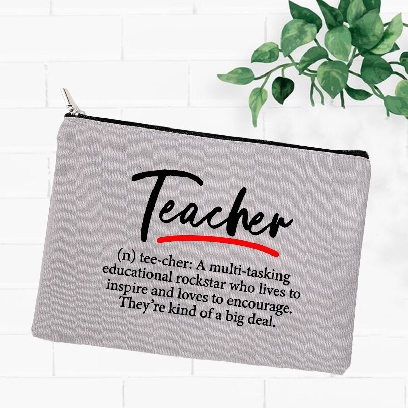 Beste Leraar Potlood Pen Case School Pencilcase Briefpapier Leveringen Zak Reizen Toilettas Organizer Make Tassen Portemonnee Leraren: W08327-TBGY-D
