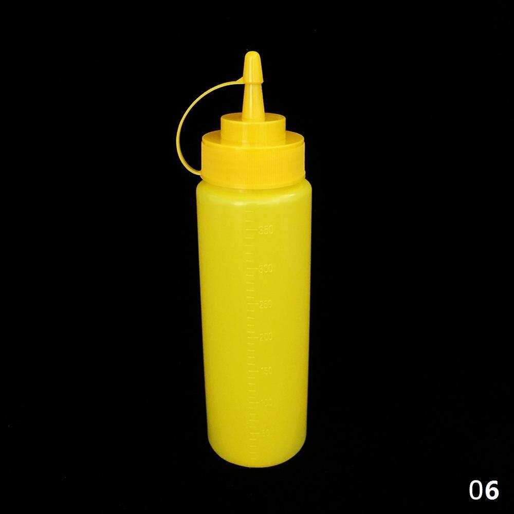 Condiment Squeeze Bottles Sauce Squirt Bottle with Twist On Cap Lids Ketchup Mustard Mayo Sauces Oil Bottles Kitchen Gadget: 12oz-Yellow