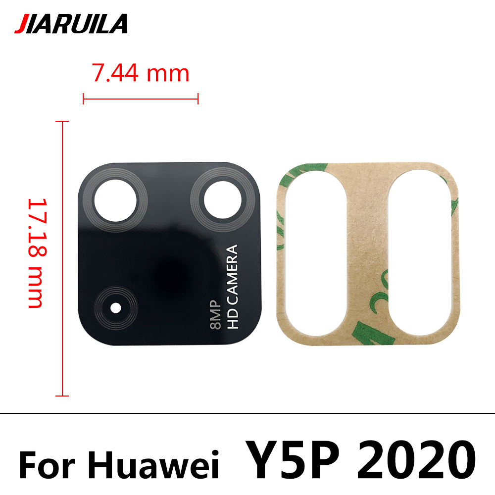 10pcs/Lot, Rear Back Camera Glass Lens Cover For Huawei Y5P Y9S Y8S Y8P Y6P Y7P Y5A Y6s With Ahesive Sticker: Y5P