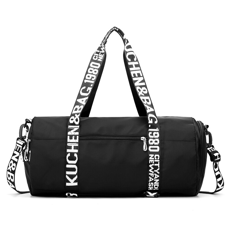 Bolsa esportiva feminina para treino, bolsa de viagem Fitness para akademia, yoga, esportes, bagagem: Svart farge.