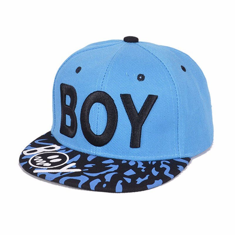 Lente zomer baby jongen hoed kinderen kinderen baseball pet jongen letter baby hoed buiten strand sport zonnehoeden hiphop snapback petten: Blauwe jongen 2