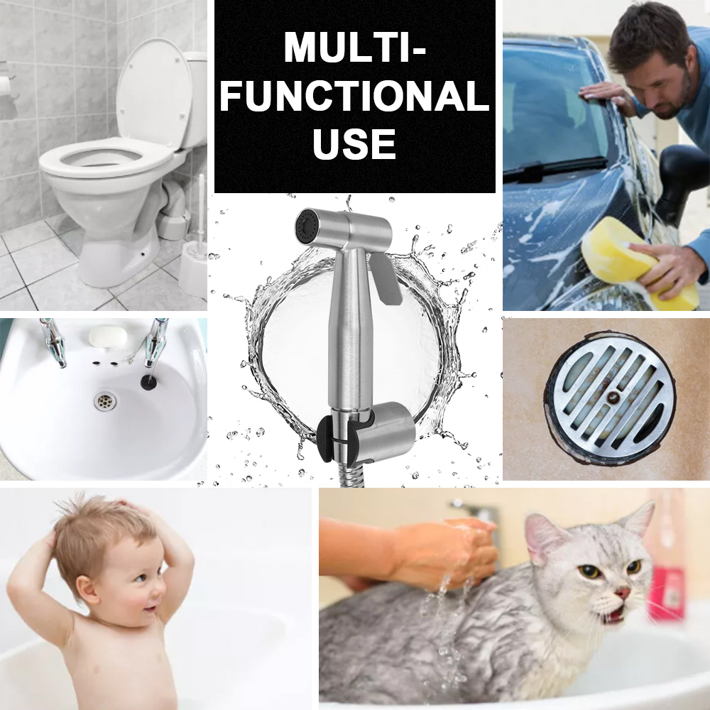 Handheld Hand Bidet Wasserhahn für Badezimmer Handbrause Duschkopf Bidet Spritzgerät einstellen für Toilette Edelstahl selbstreinigend
