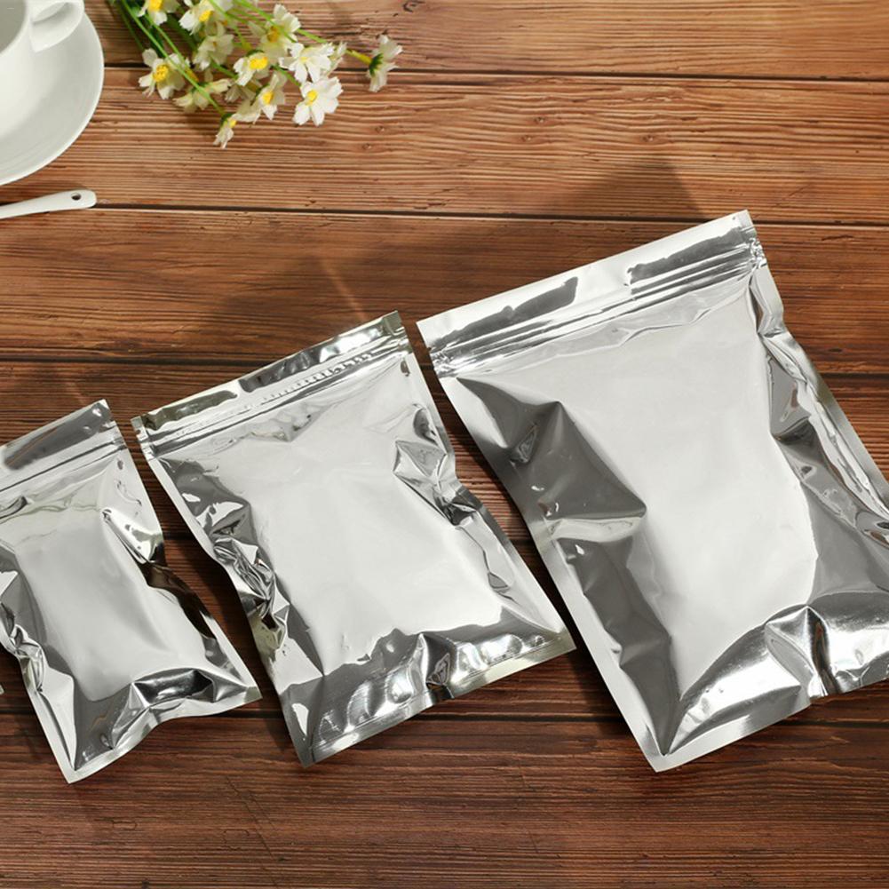 100Pcs/Lot Aluminum Foil/Clear Bag Self Seal Zipper Ziplock Pack Bag Resealable Mylar Zip Lock Food Packaging Bag Pouch