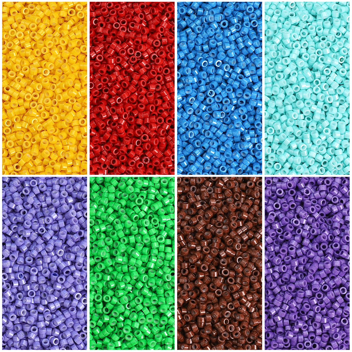 10g 1.6mm perle de riz peinture à l'huile perle Antique couleur perles de verre uniforme perles de rocaille d'espacement en vrac pour la fabrication de bijoux bricolage couture
