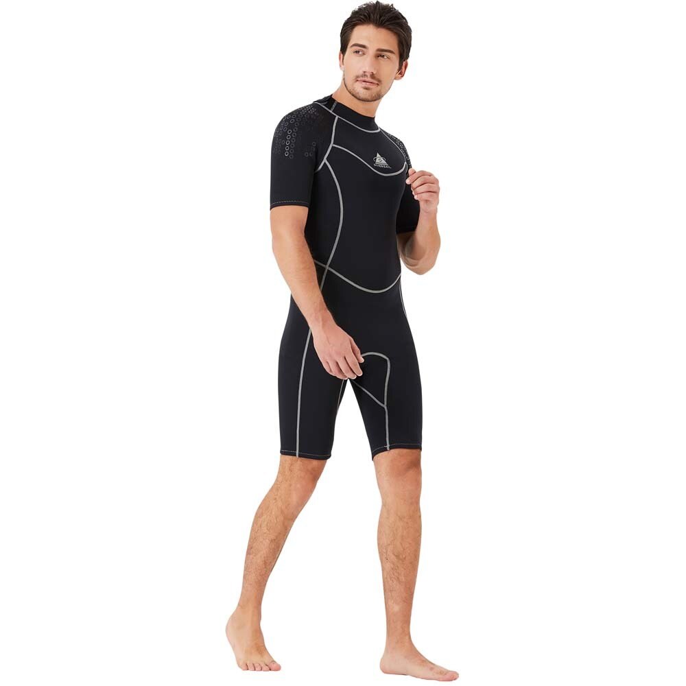 Dikke 3Mm Neopreen Wetsuit Mannen Vrouwen Warm Houden Zwemmen Duiken Pak Korte Mouw Triathlon Wetsuit Surf Snorkelen