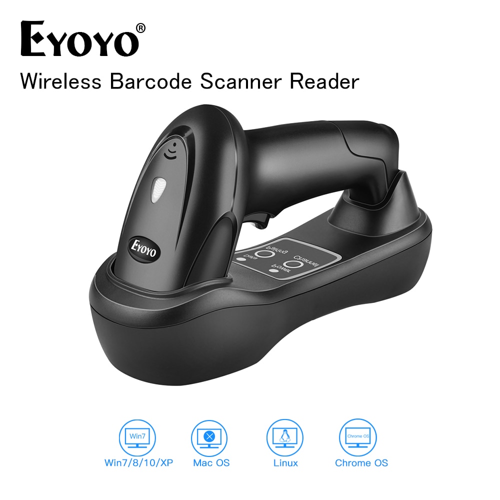 Eyoyo EY-6900D 1D Handheld Draadloze Barcode Scanner Reader Usb Cradle Ontvanger Opladen Base Bar Code Scan Draagbare Scanning